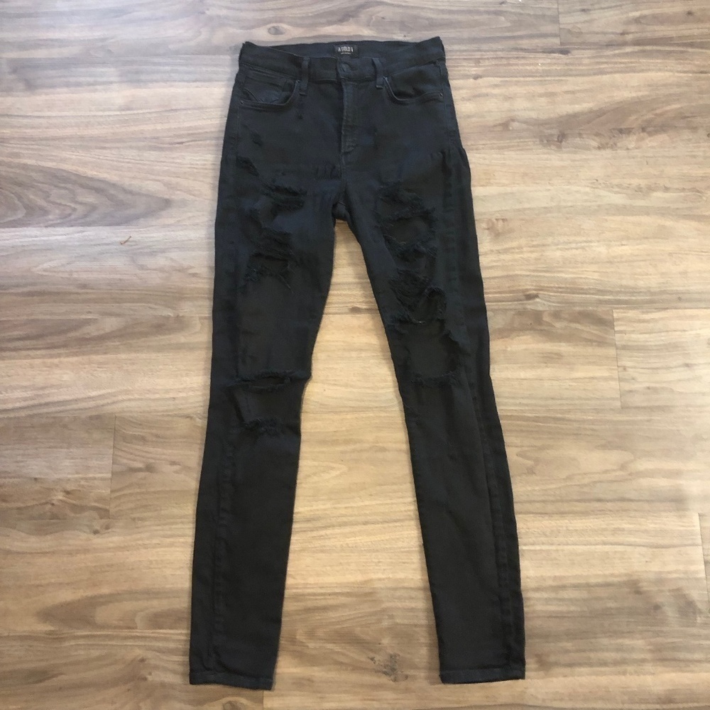 Agolde Jeans Women's 27 Sophie Distressed Moonstruck High Rise Skinny Fit